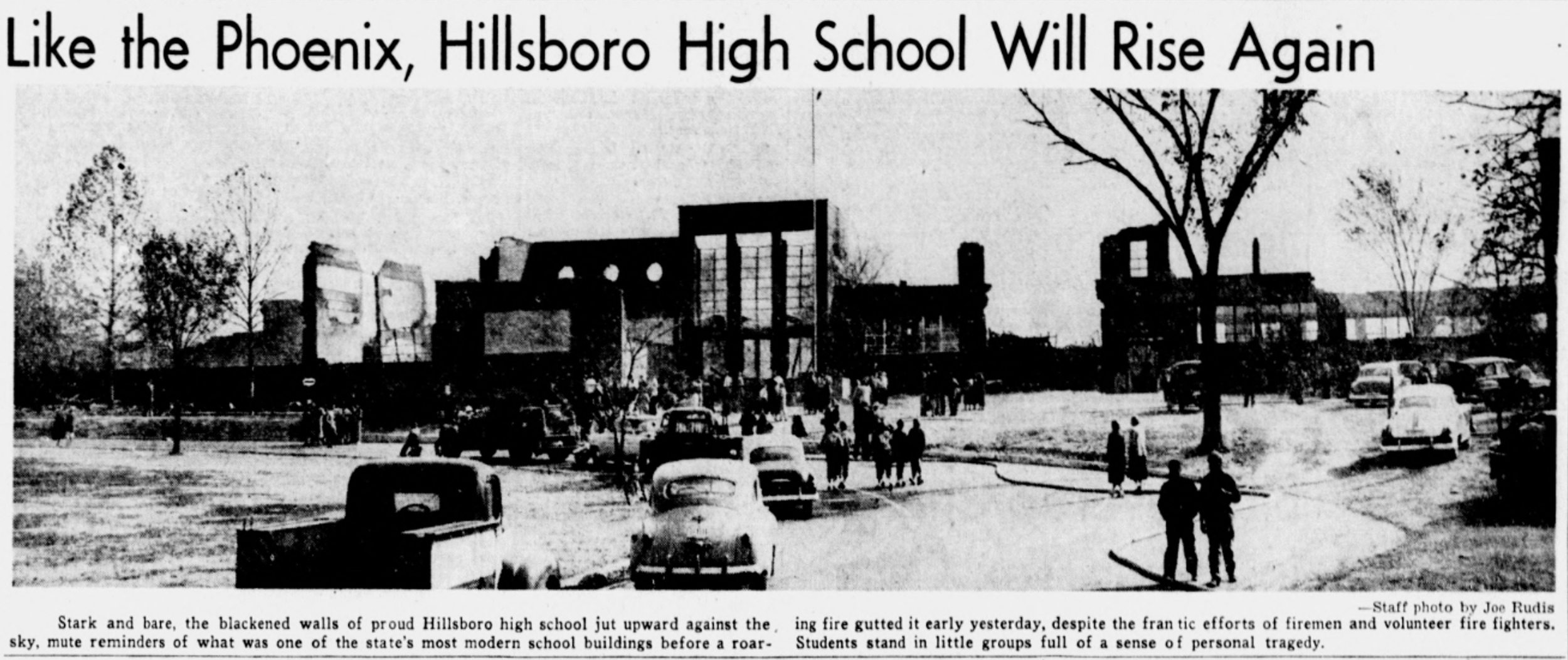 Hillsboro High School rebuilding effort headline