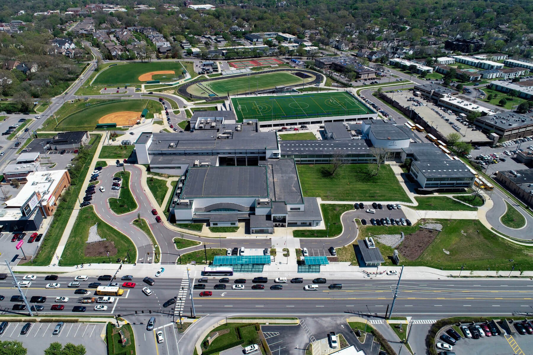 Hillsboro High School aerial view